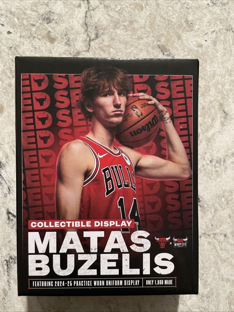 Matas Buzelis Collectible Display 708/1000 Practice Worn Uniform Display