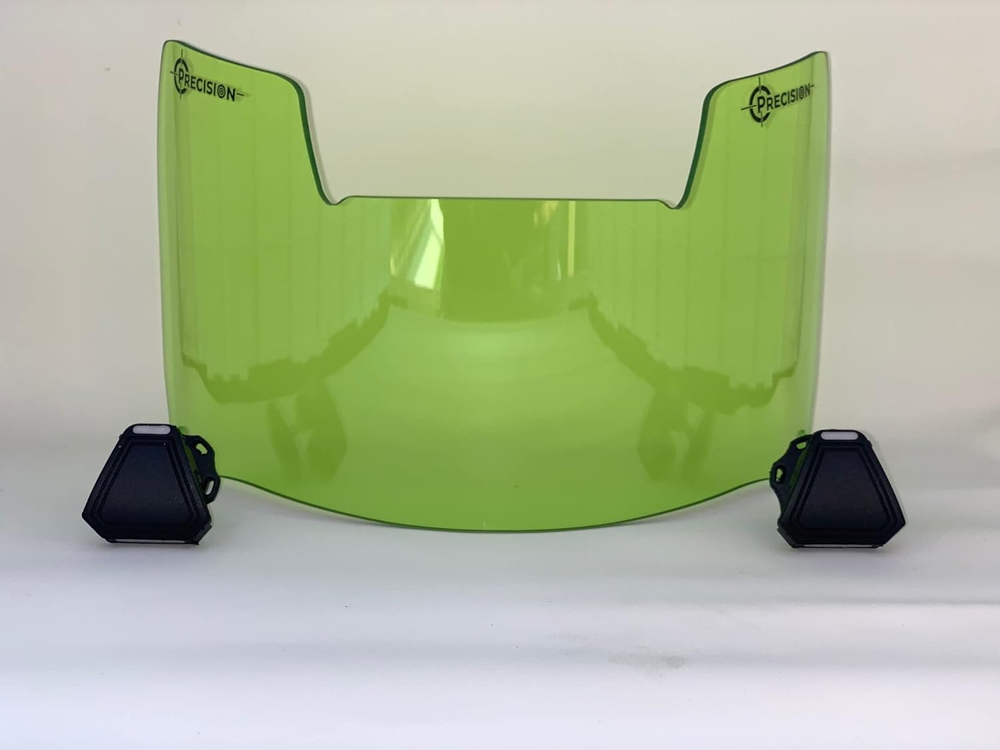 Precision Action Green 2.0 Football Helmet Visor // Eye-Shield // Fits Major Bra