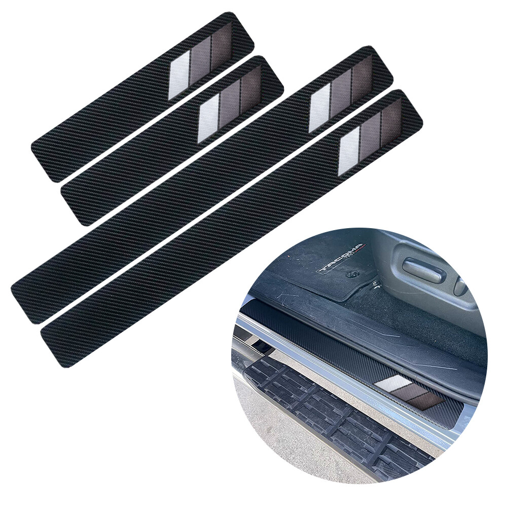 1X Tri-Color Car Sill Door Sticker White Gray For Toyota 4Runner Rav4 Highlander