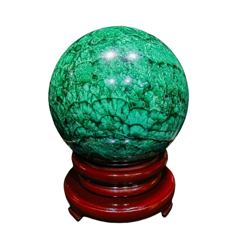 40.48LB high quality Healing Ball Natural Malachite Quartz Crystals Reiki Sphere