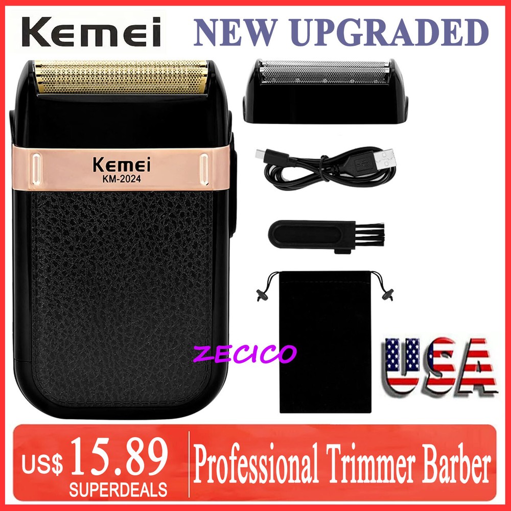 KEMEI Electric Shaver Trimmer Mens Rechargeable Hair Beard Shaving Machine 2024
