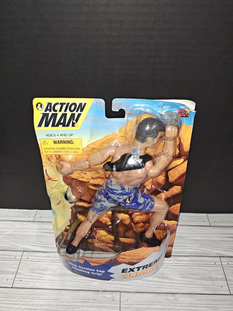 ACTION MAN Extreme Climber 12-inch Figure Suction Cup Grip 1999 Fox Kids Hasbro NEW