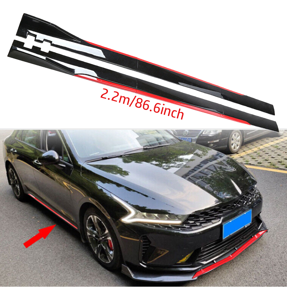 FOR KIA K5 2021 2022 Side Skirt Extension Body Kit Splitter Spoiler Glossy