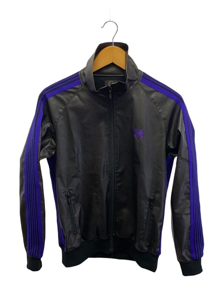 Needles Double Zip/Track Jacket/S/ Leather/Black/Ej357 3409