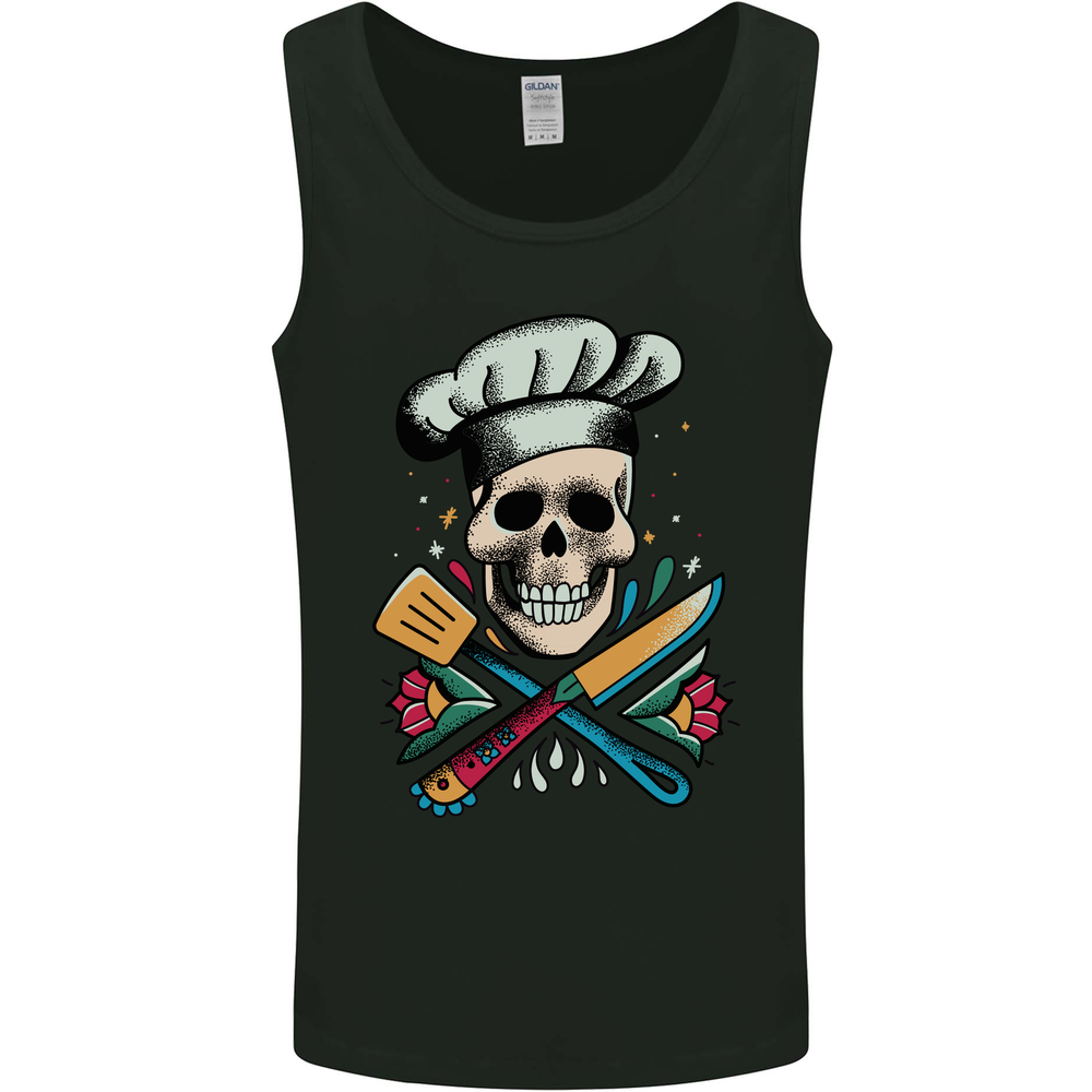 Chef Skull Mens Vest Tank Top