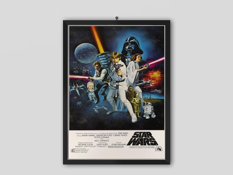 Star Wars Episode IV A New Hope 1977 Original George Lucas Movie Poster