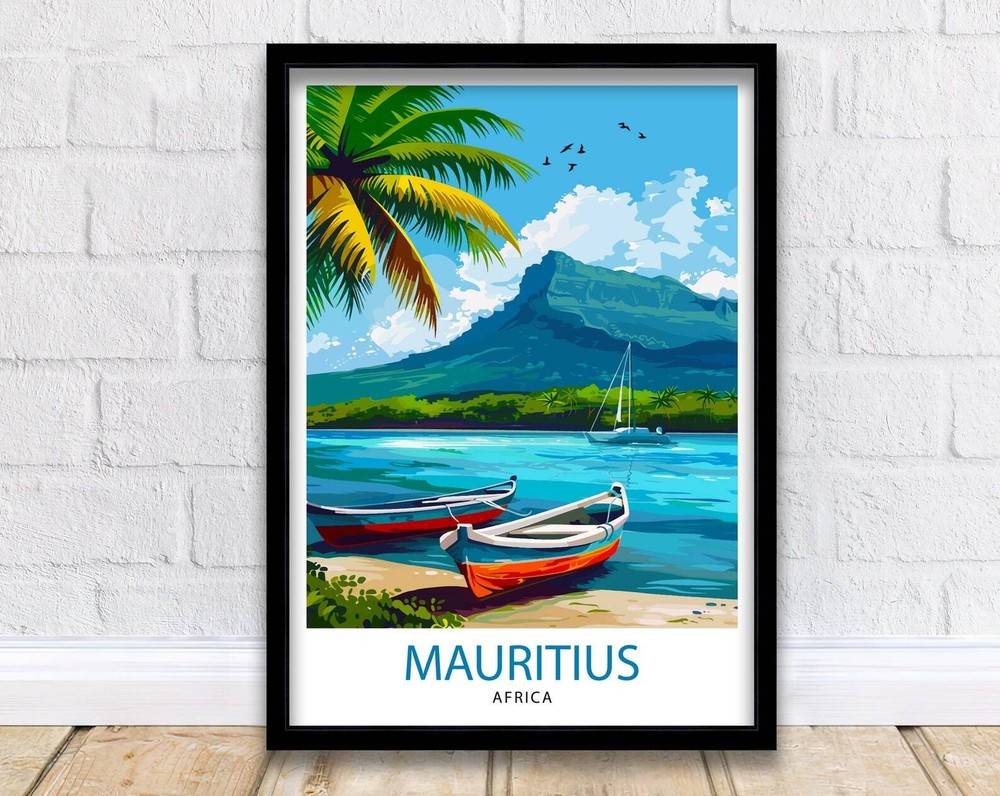 Mauritius Travel Print Mauritius Poster Mauritius Mauritius Wall Art Travel