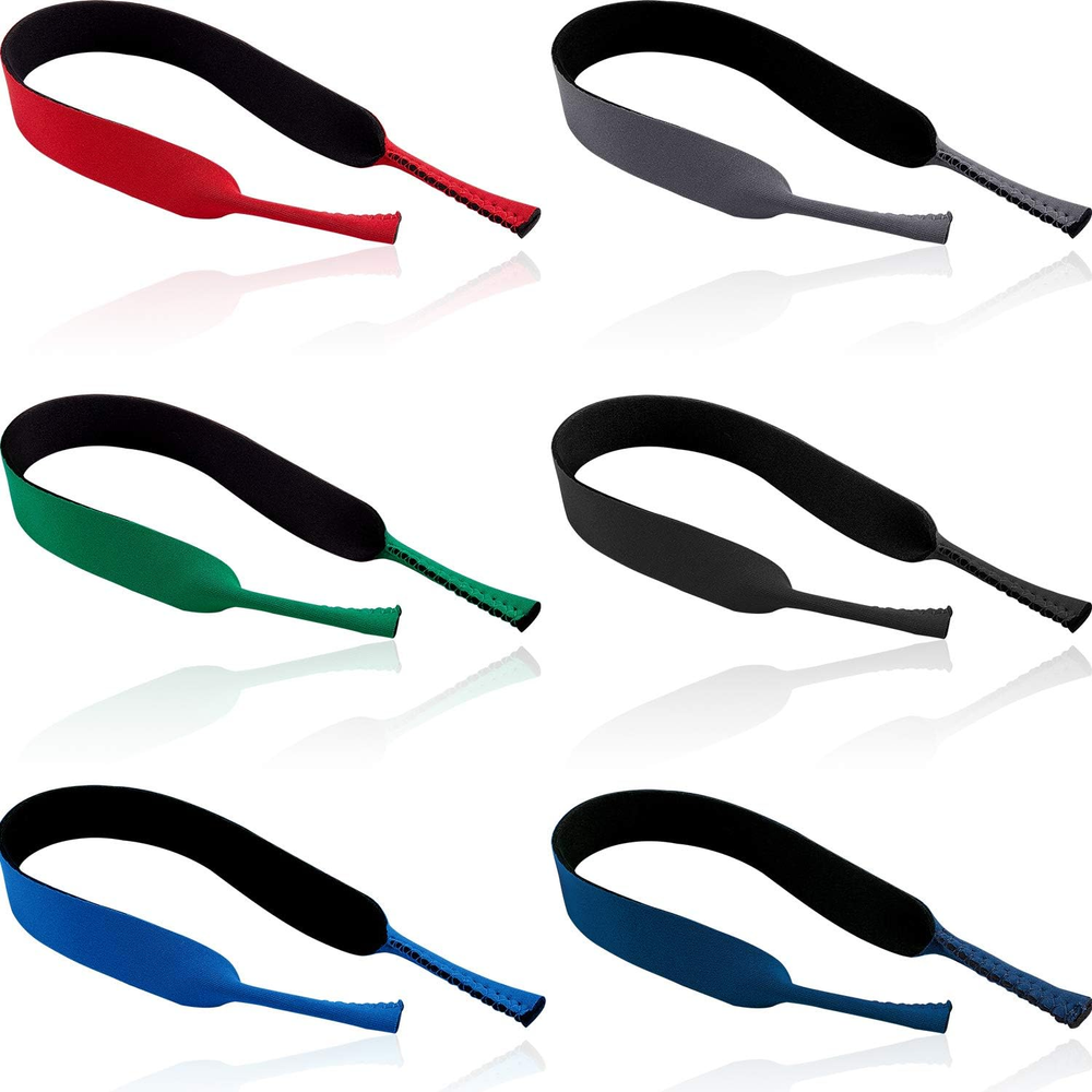 6 Soft Floating Sunglass Straps Retainers for Secure Eyewear Hold