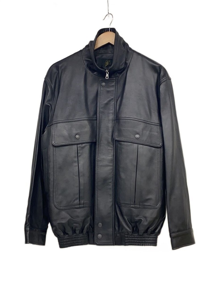Hysteric Glamor Lamb Leather Oversized Blouson/M/Sheep Leather/Blk/Plain/02201Lb