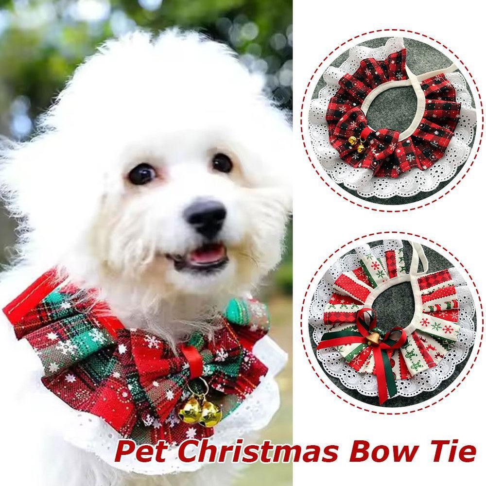 Christmas Pet Creative Pet Bow Tie Necklace Adjustable for Cat Dog/