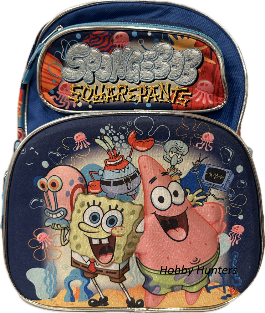 Small Backpack - Spongebob -w/Patrick Blue 3D Pop-up 12