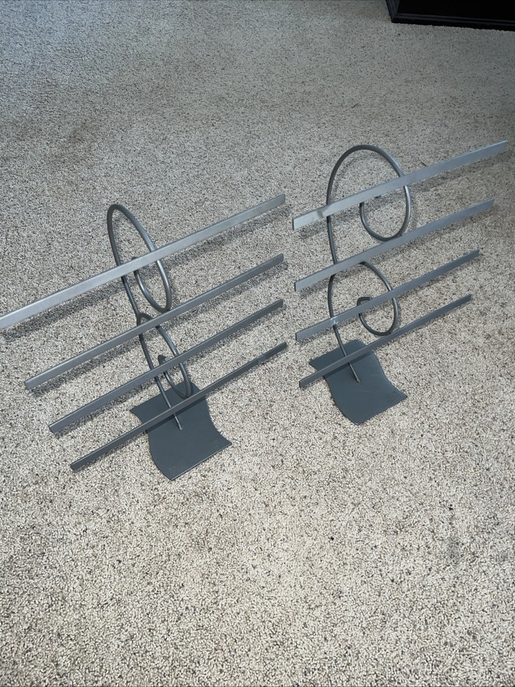 Metal Silver Tone 4 Tier Jewelry Organizer Display Stands Lot Of 2