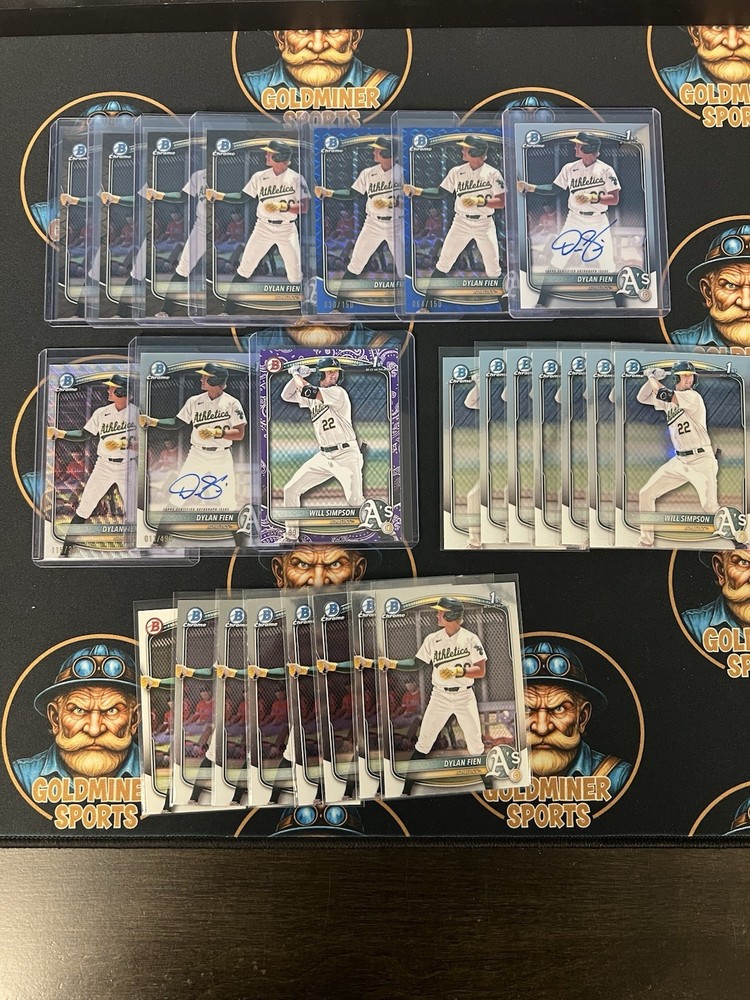 Dylan Fien (17) Will Simpson (8) Athletics 25 Card Lot