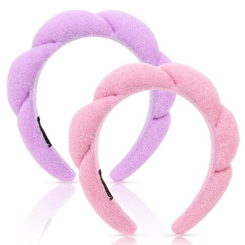 2pcs Soft Spa Headband for Face Washing Makeup Skincare