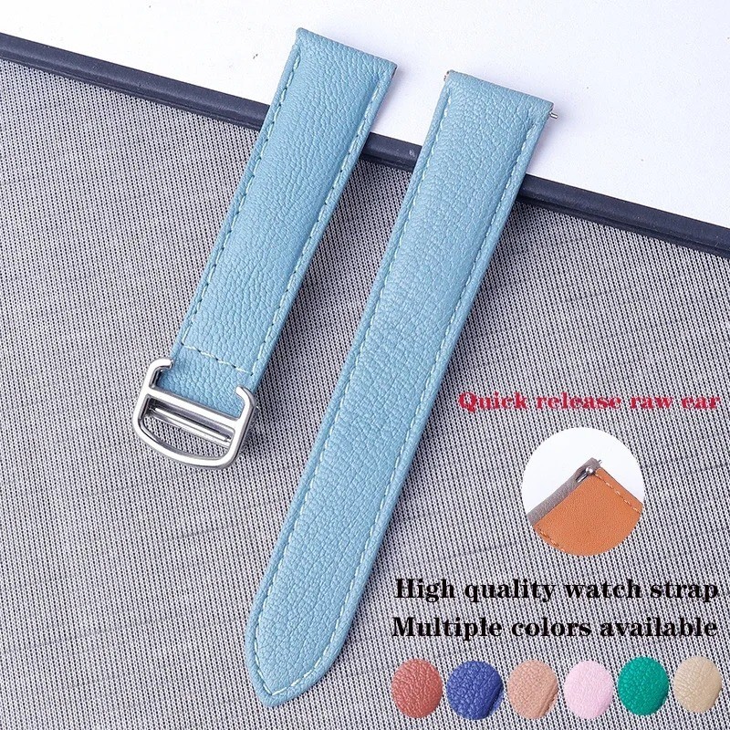 Genuine Leather Strap For Cartier Tank | 18–22mm | Soft Sheepskin Watch Band