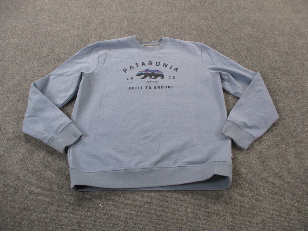 Patagonia Sweatshirt Men M Blue Uprisal Crew Pullover Outdoor Hiking Logo 39544