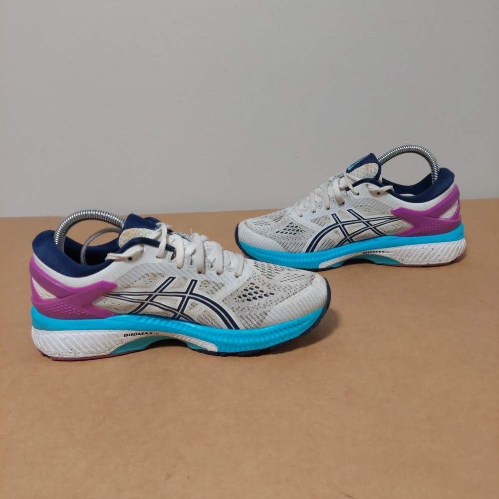 Asics Womens Gel Kayano 26 1012A457 White Running Shoes Sneakers Size 9