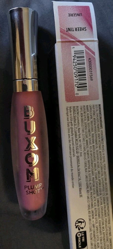 Buxom Plump Shot Sheer Tint Collagen-Infused Lip Serum LINGERIE 0.14 oz