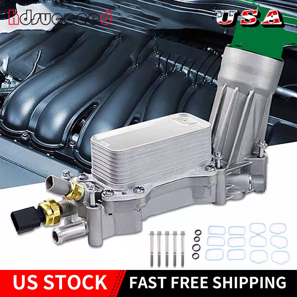 Aluminum Oil Cooler & Oil Filter Housing Adapter for Chrysler Dodge Jeep 3.6L US