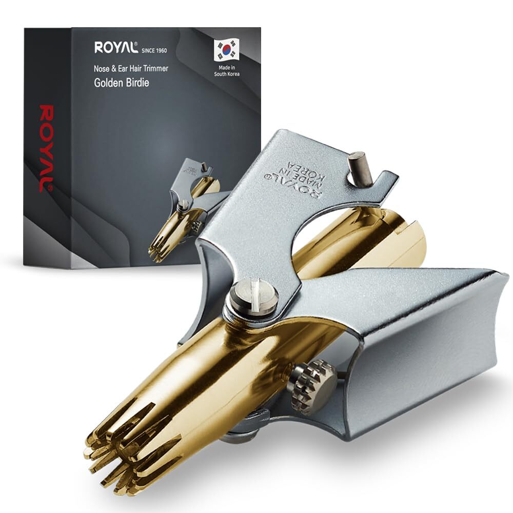 Korean Gold Nose Hair Trimmer for Men - Golden Birdie Hypoallergenic Manual Trimmer