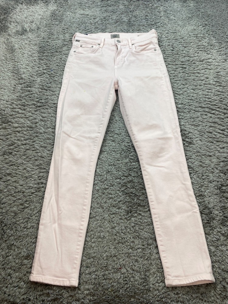 Citizens Of Humanity Womens Pink Rocket High Rise Skinny Crop Jeans in Size 26 Denim