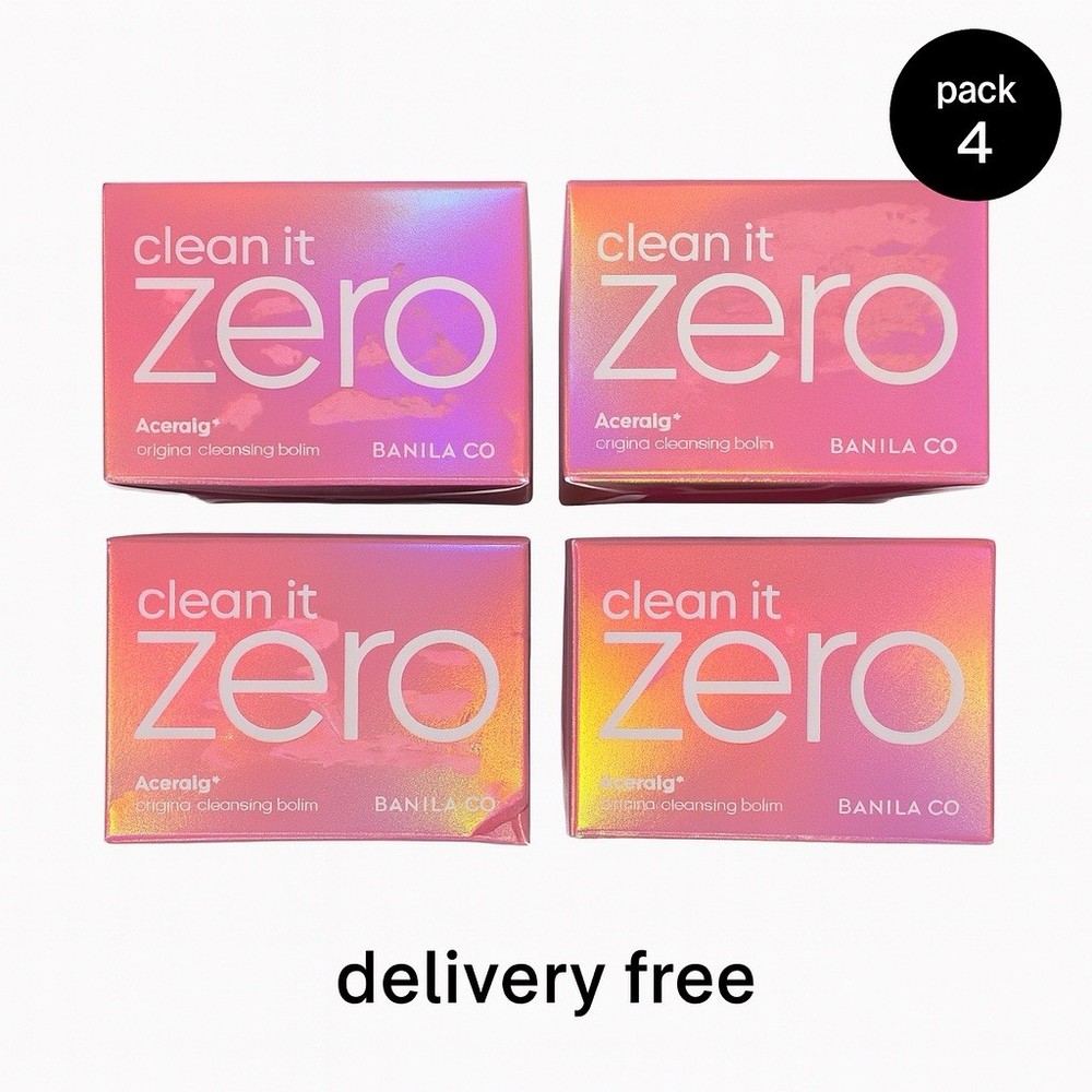 Pack 4 - Clean It Zero 3 in 1 cleansing balm original  25ml/0.84 oz Banila Co
