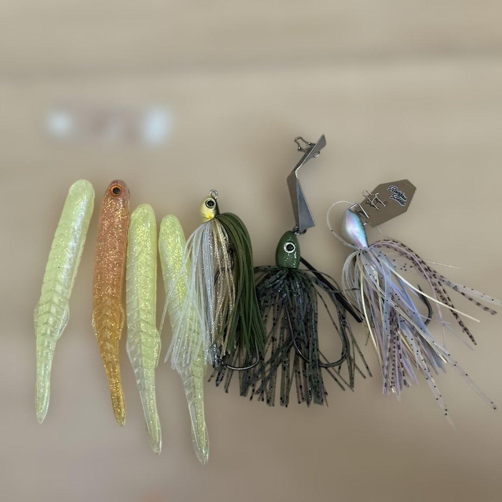 Bass Fishing Chatter Swimming Jig Ima Cutlet Rainbow Set