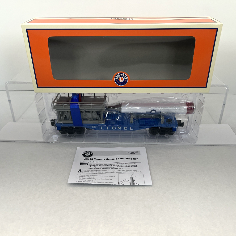 Lionel O Gauge 6-81723 Mercury Capsule Rocket Launcher Car Model #3413