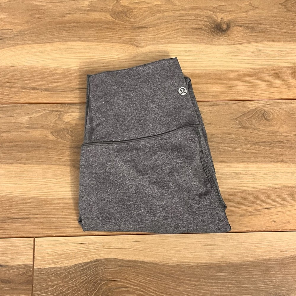 Lululemon Wunder Under High Rise Leggings Size 4 Heathered Black Grey
