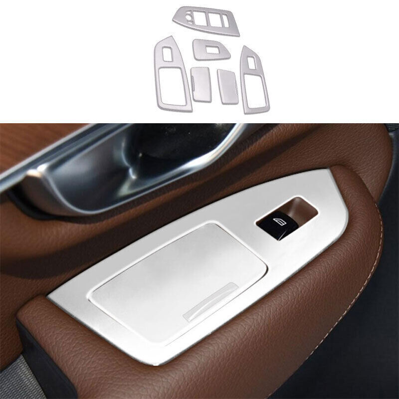 2016-2023 Volvo XC90 Matte Silver Window Switch Cover Trim  