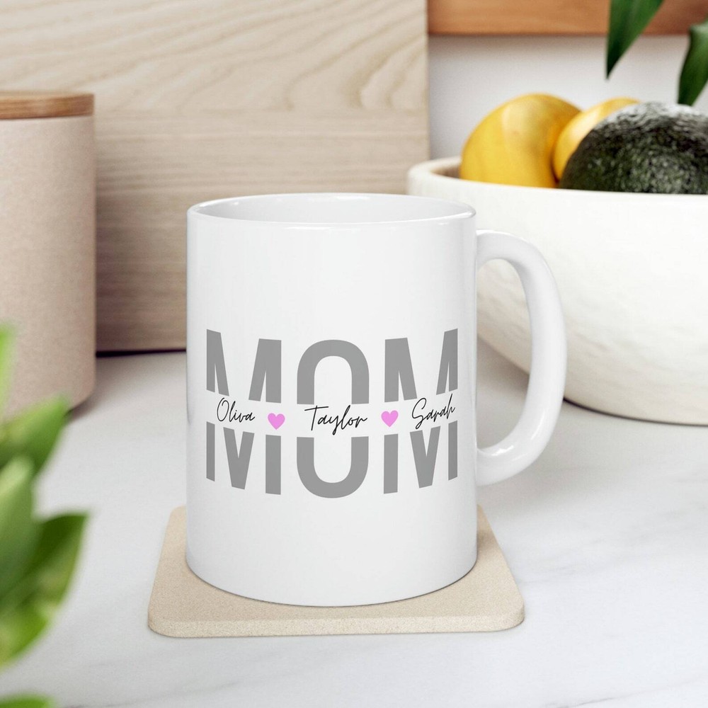 Personalized Mom Coffee Mug With Kids Names For Mom Mother's Day Mother's Day