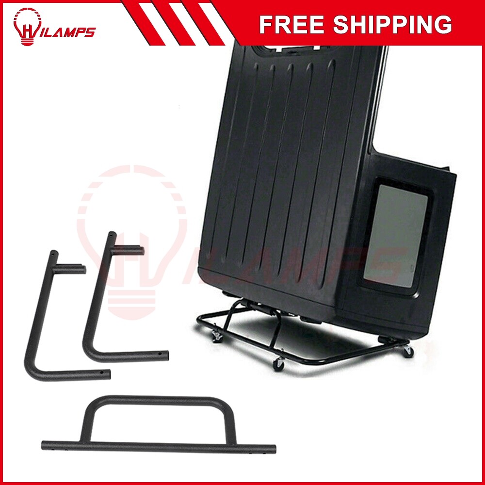 Hard Top Carrier Storage Cart Rack Sliding Fits 87-19 Jeep Wrangler JK JL TJ YJ