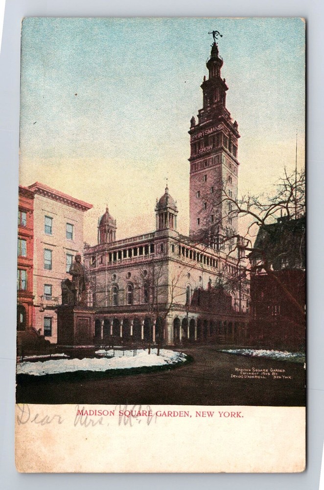 New York City, Madison Square Garden, Antique Souvenir Vintage Postcard