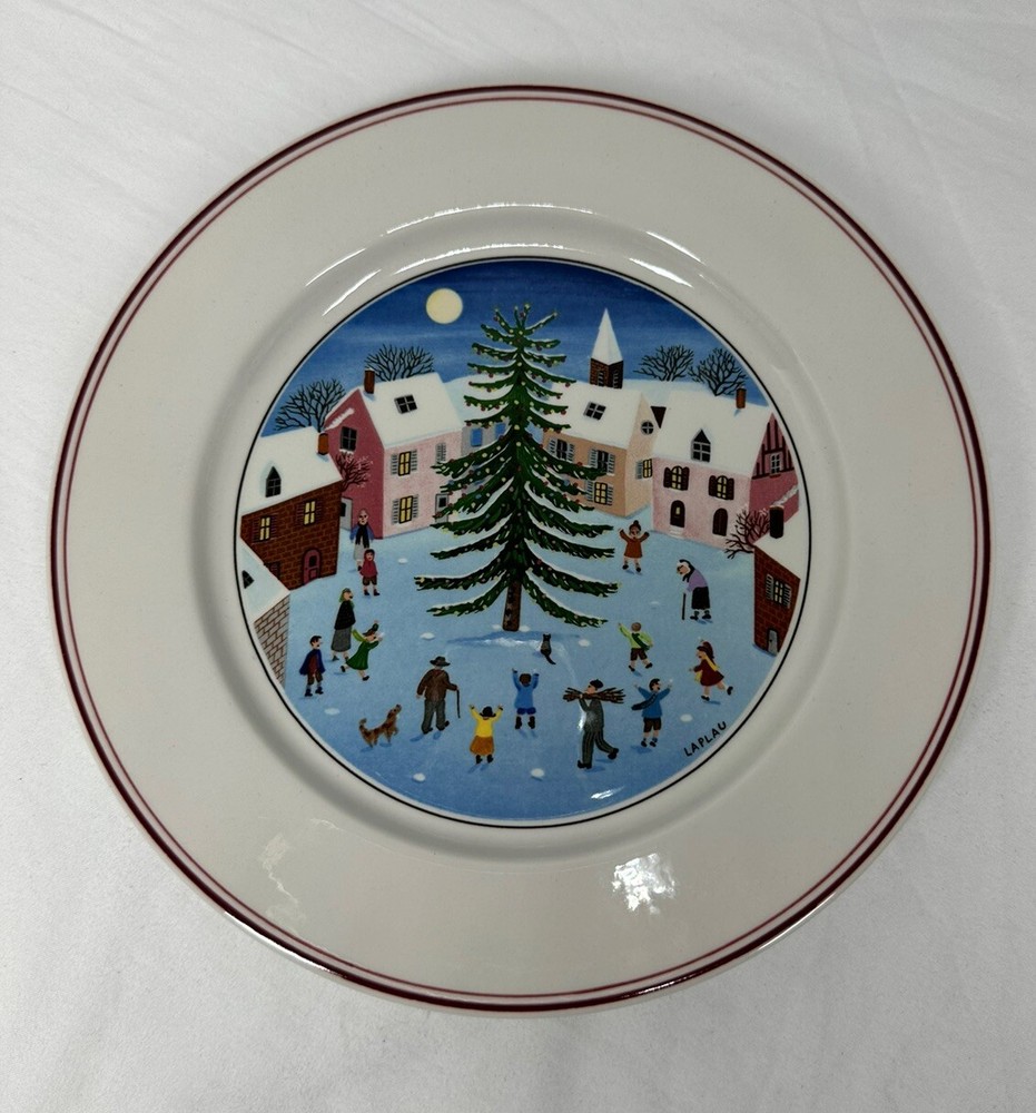 Premium Porcelain Villeroy & Boch Naif Christmas Salad  Plate 8”