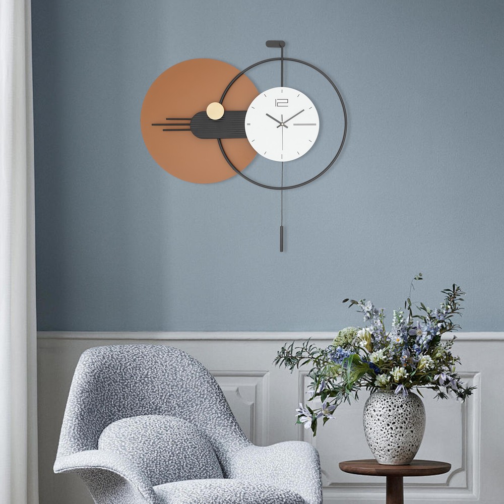 Modern Large Pendulum Wall Clock for Living Room Decor