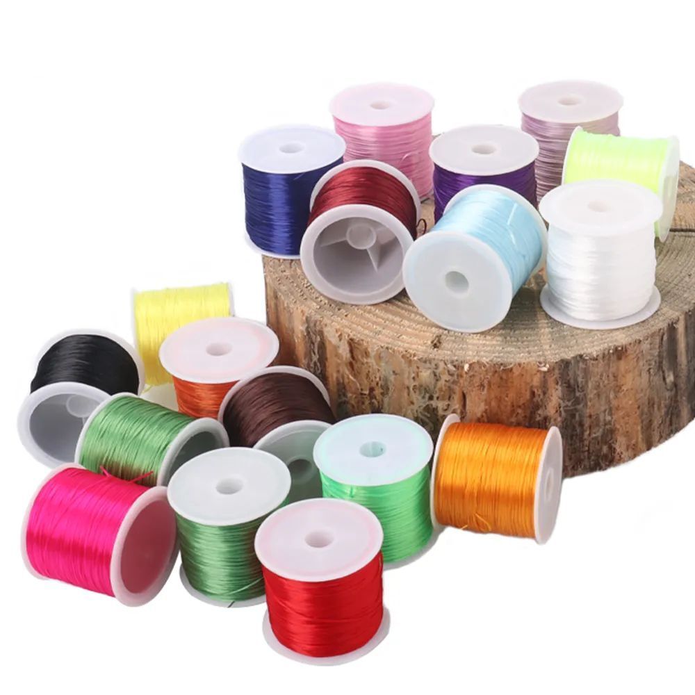 Elastic Stretch Silicone Thread 50meter Fly Tying Material Nymph Flexi Worm Body