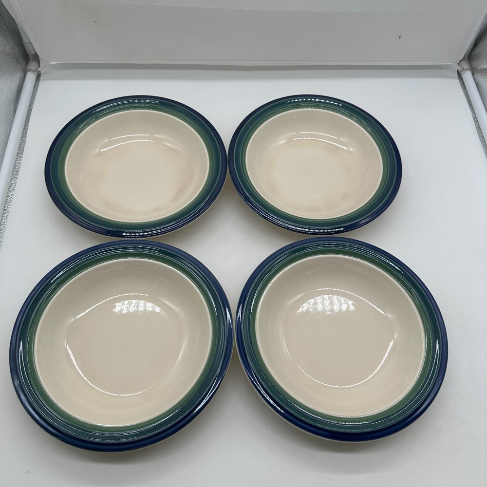 Pfaltzgraff Ocean Breeze 4-Piece Ceramic Bowl Set in Blue Green Ivory