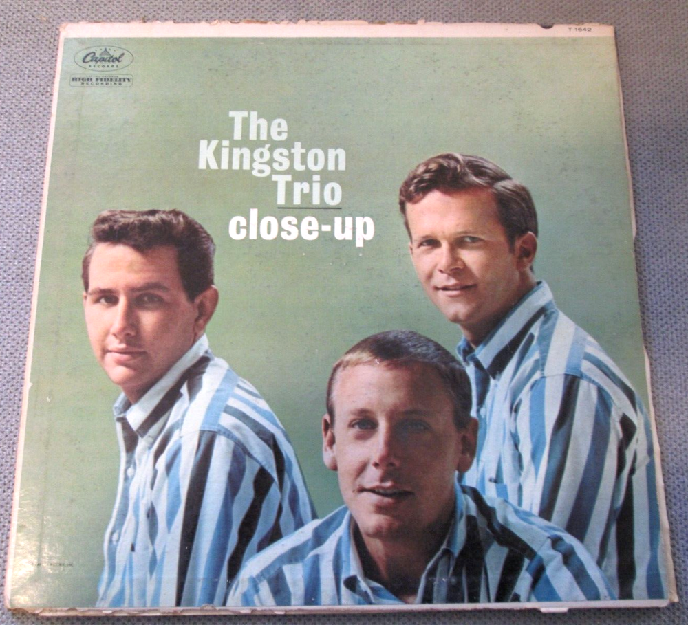 Kingston Trio Capitol Records 33 1/3 RPM LP Close Up Music Album