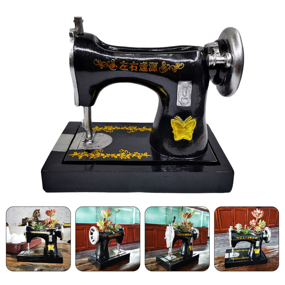 Sewing Machine Planter Embroidery Pots Holder Exquisite Appearance