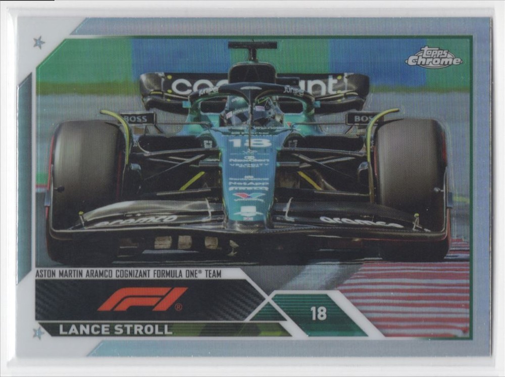 2023 Topps Chrome Formula 1 Refractor Lance Stroll Aston Martin Aramco Cognizant