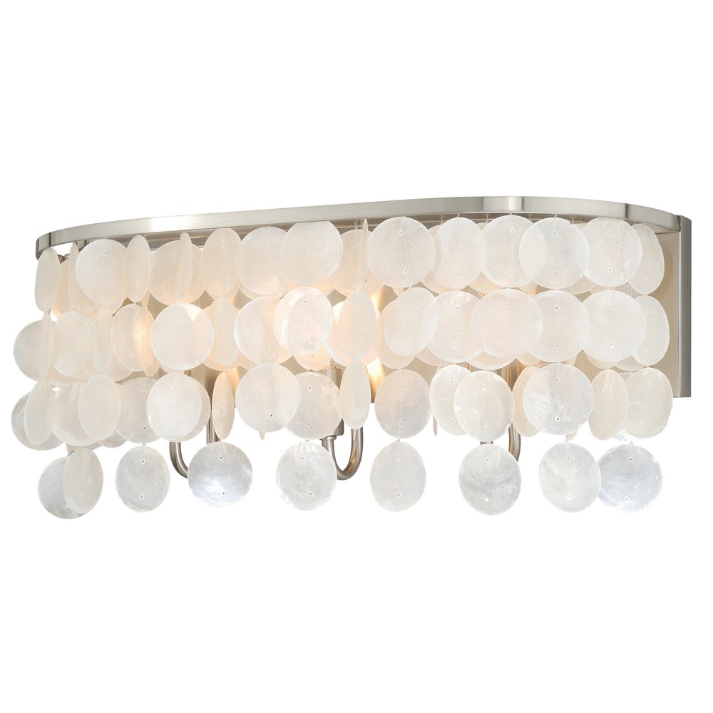 Vaxcel Lighting W0152 Capiz Shell Elsa 3-Light Vanity Light