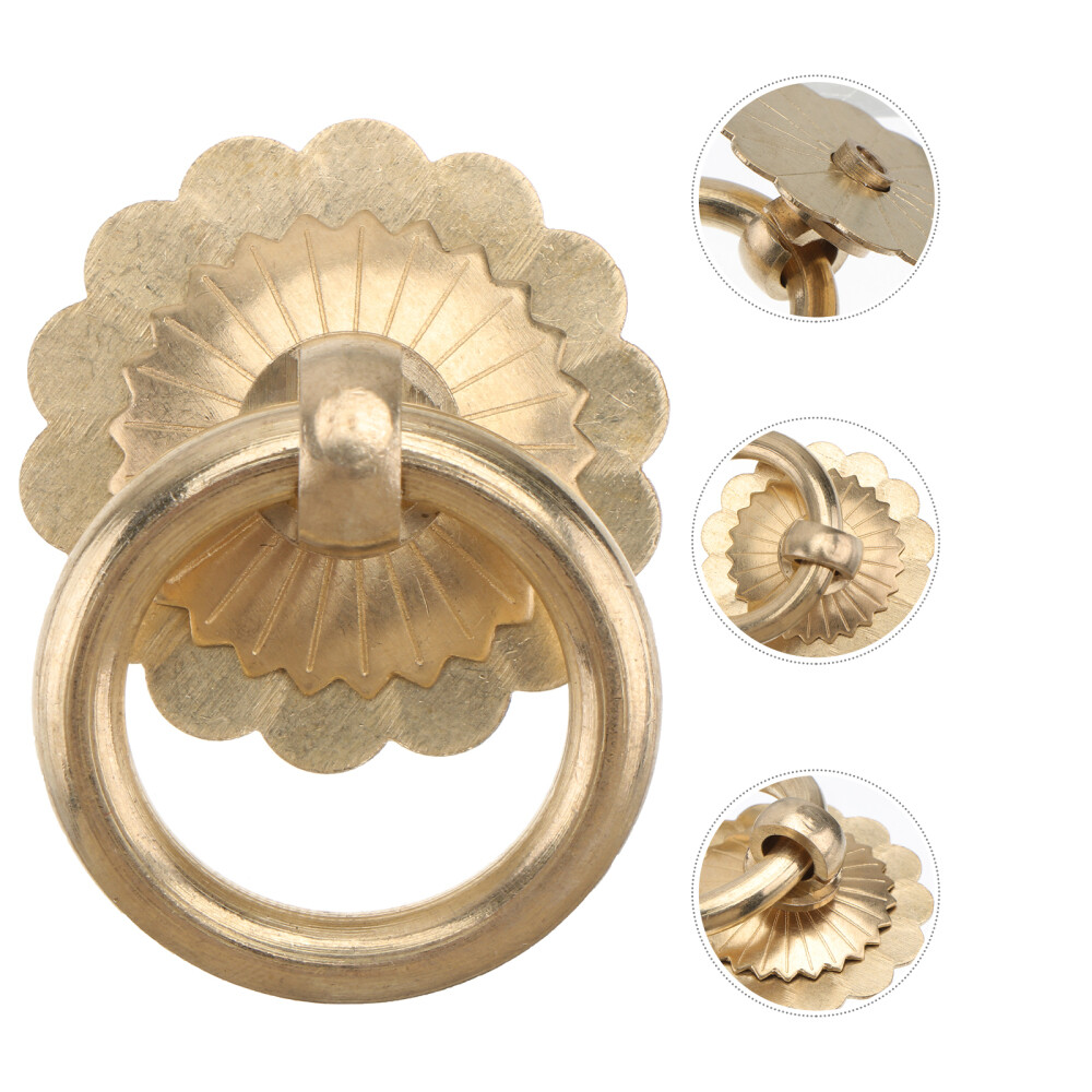 4 Antique Brass Vintage Door Knobs with Drawer Handles and Knocker