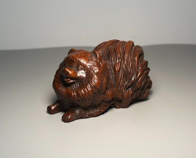 Chinese handmade Natural Boxwood Wood Carving Statue Exquisite Wooden Sculpture