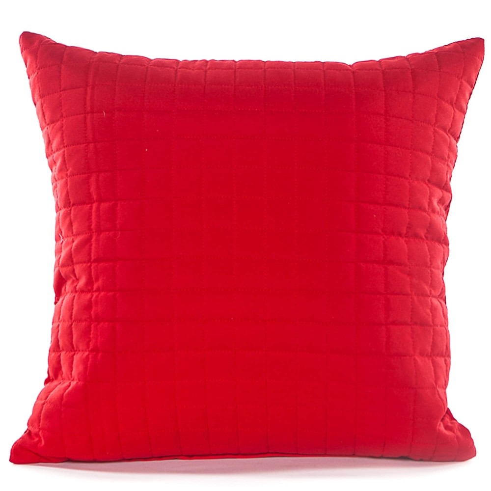 Gouchee Home 18x18 Red Grid Accent Pillow Cover
