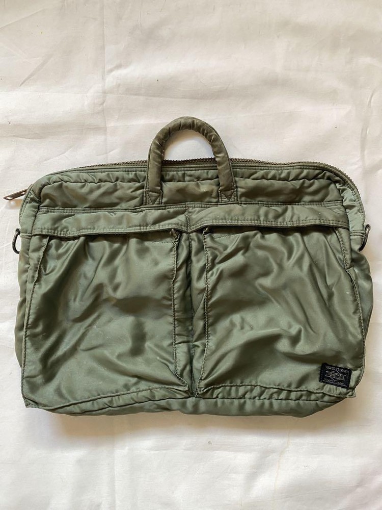 Porter Tanker Short Helmet Bag Olive Business Briefcase 13.5