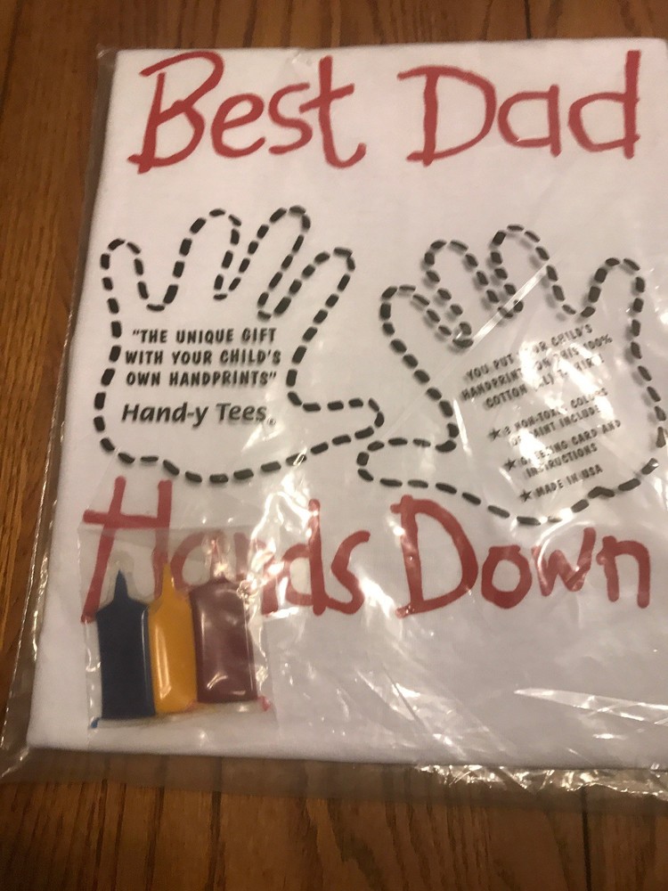 Fathers Day T Shirt Best Dad XL Mens Dad Gift Keepsake Hand Tees Made In USA-image