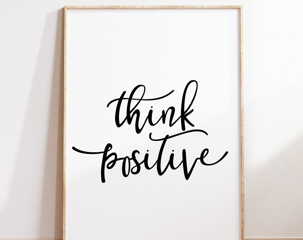 Positive Thinking Quote Art Positive Quotes Wall Art Printable Motivational