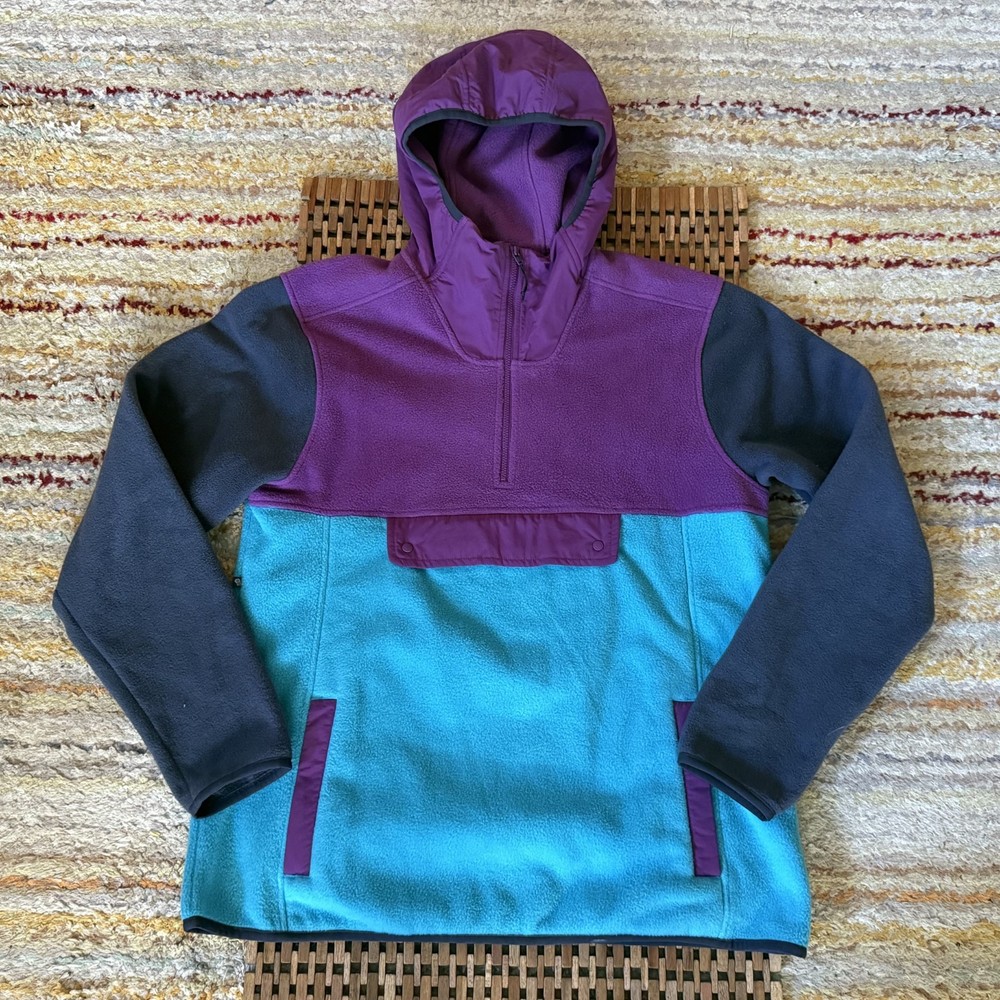 Mountain Hardwear Fleece Anorak Hoodie Hoody Blue Purple Men's Medium M