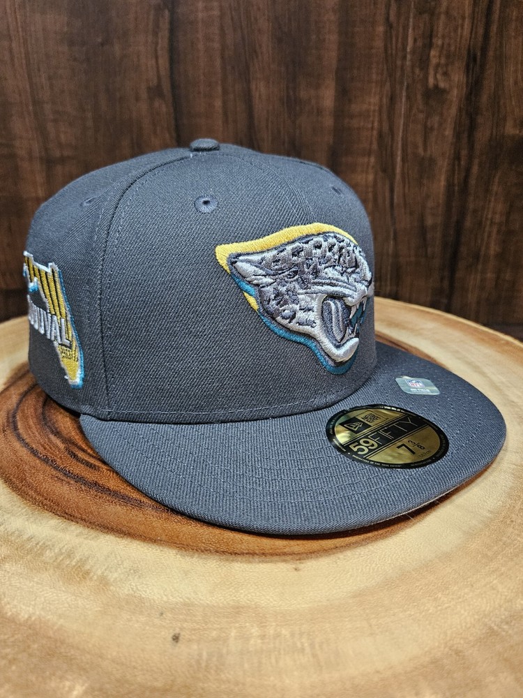Jacksonville Jaguars Duval Patch New Era 59Fifty Fitted Hat Cap Size 7 3/8 NFL
