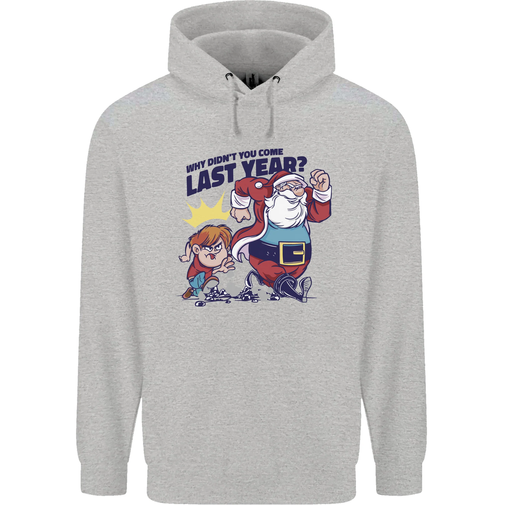 Christmas Santa Naughty List Funny Xmas Mens 80% Cotton Hoodie